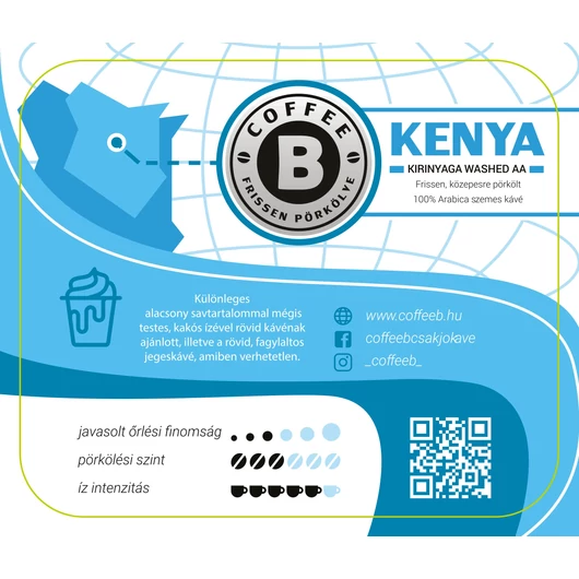 Kenya Kirinyaga AA Washed szemes kávé 1kg